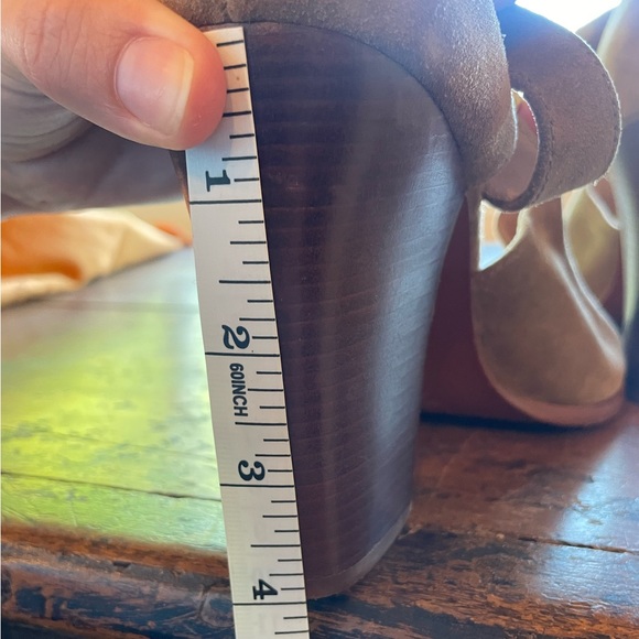 Vince Camuto Signature Suede Block Heels with Strap - Picture 8 of 9